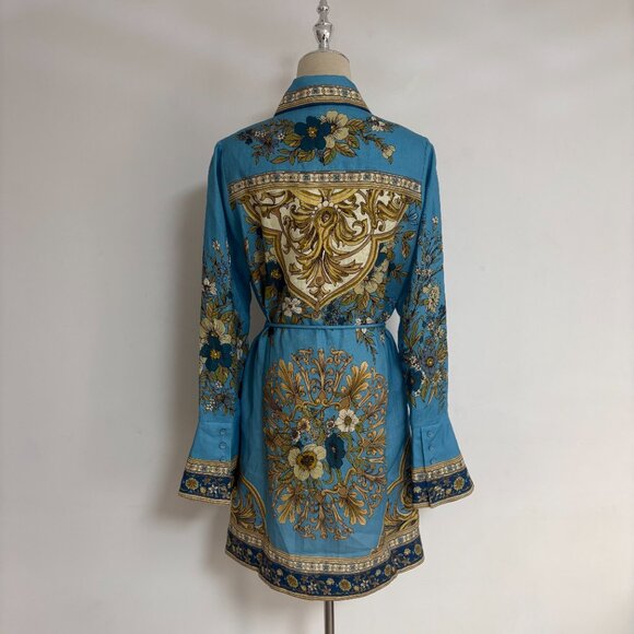 Alemais Cassie Mini Dress in Blue - Picture 12 of 15